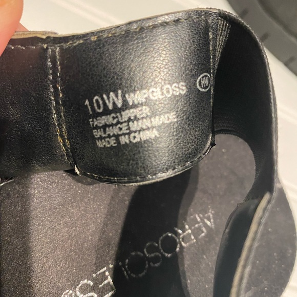 Aerosoles Black Sandals Orthopedic Size 10 Wide Women Comfortable Supportive - Picture 6 of 8